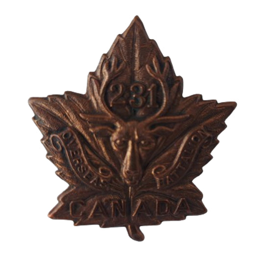 WW1 Canadian 231st Battalion Collar Badge -Seaforth Highlanders