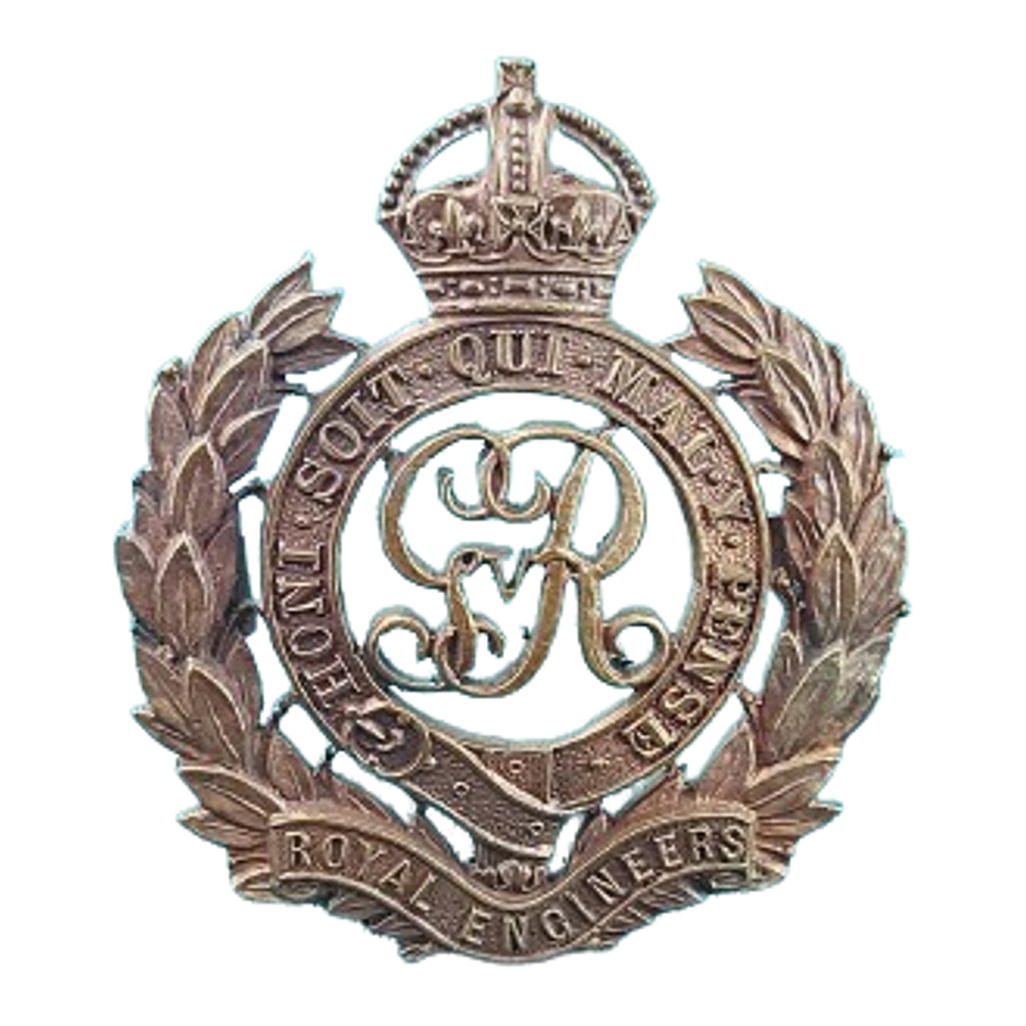 British George V Royal Engineers Cap Badge