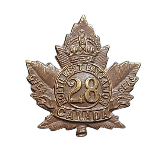 WW1 Canadian 28th Battalion Collar Badge Northwest Battalion