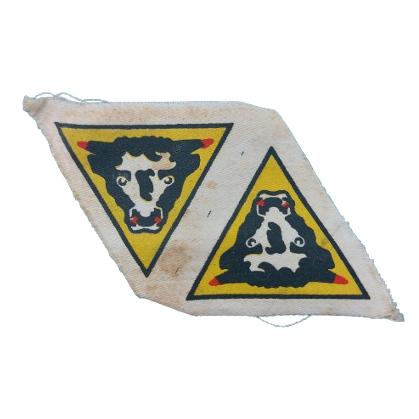 Pair of Uncut WW2 79th Armoured Division Printed Formation Patches