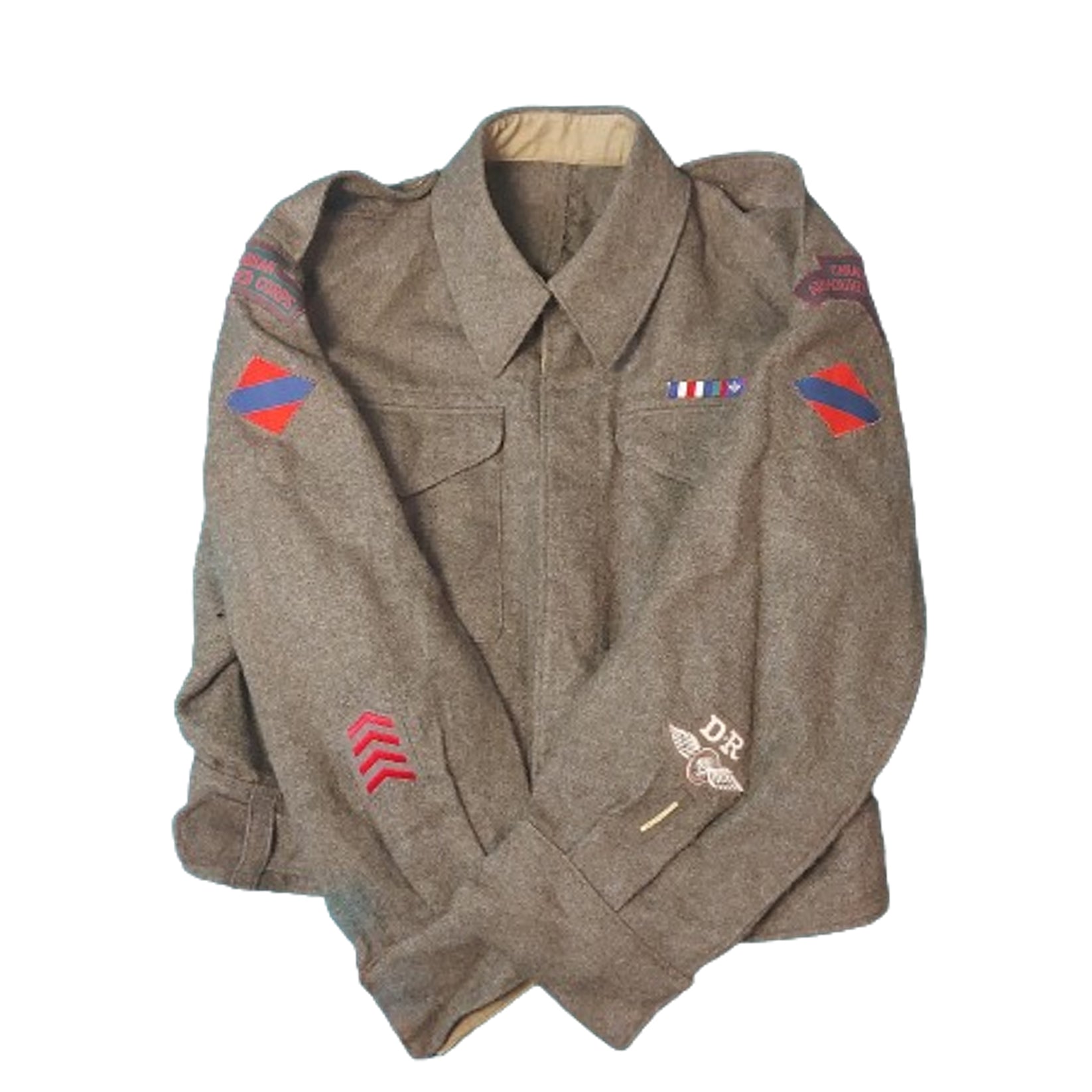 WW2 Canadian Armoured Corps Dispatch Riders BD Battle Dress Tunic 1943 ...