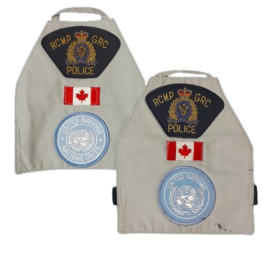 QEII RCMP Royal Canadian Mounted Police UN United Nations Overseas Brassard Pair