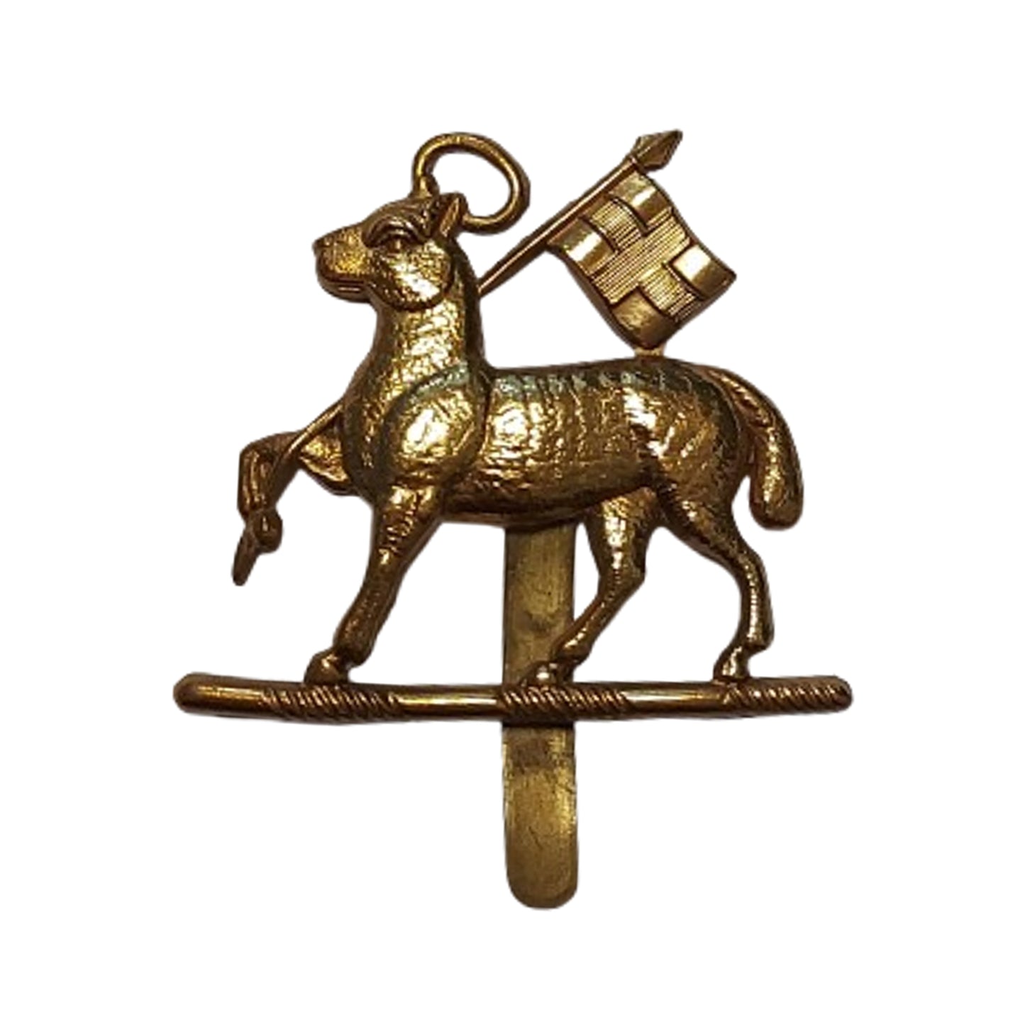 WW1 British The Queen's Royal Regiment West Surrey Cap Badge