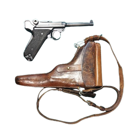 Pre-WW2 Deactivated Swiss Model 06/24 Luger With Holster 1929