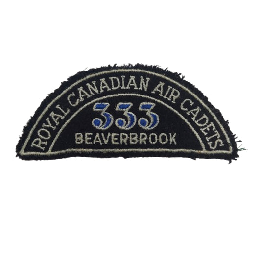 Royal Canadian Air Cadets 333 Beaverbrook Squadron Shoulder Title