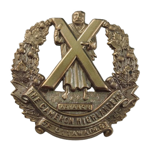 WW2 Canadian Cameron Highlanders Of Ottawa Cap Badge