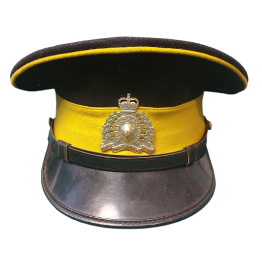 QEII RCMP Royal Canadian Mounted Police Visor Cap With Badge