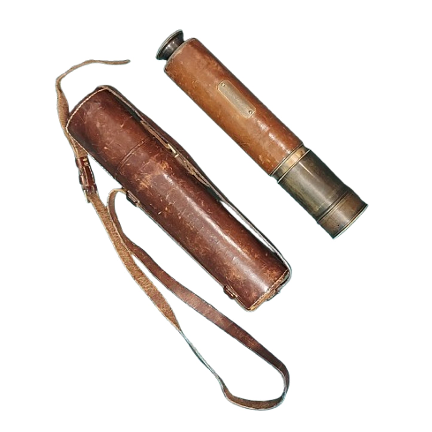 WW1 British BEF Army Officers Named Field Telescope In Case