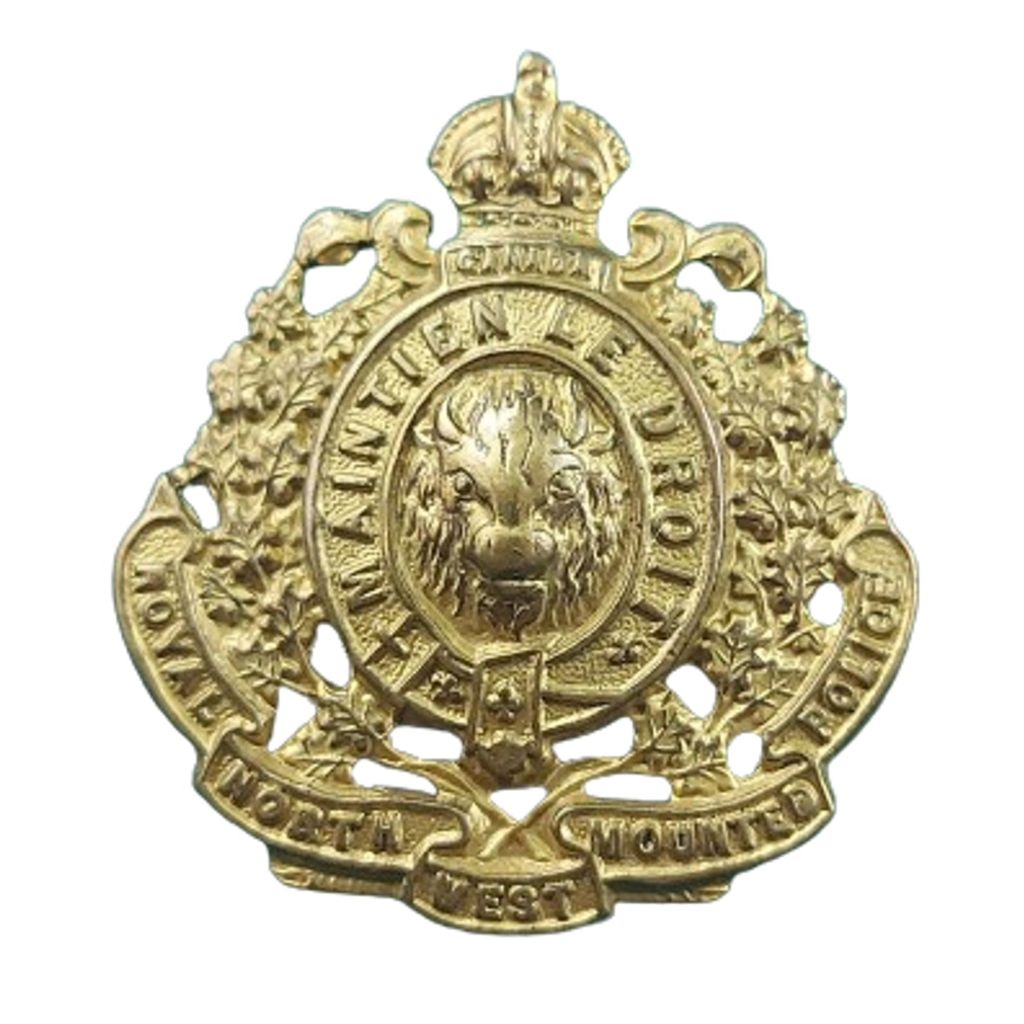 Pre-WW1 RNWMP Royal North West Mounted Police Collar Badge -J.R. Gaunt