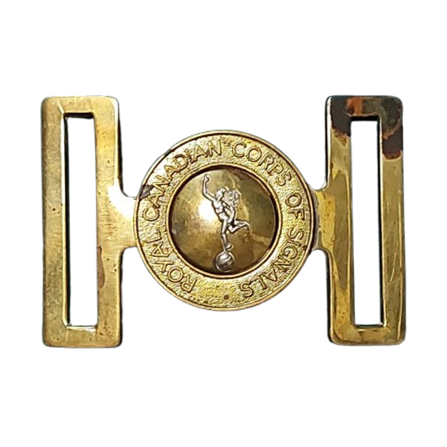 Post-WW2 Canadian RCCS Royal Canadian Corps Of Signals Belt Buckle