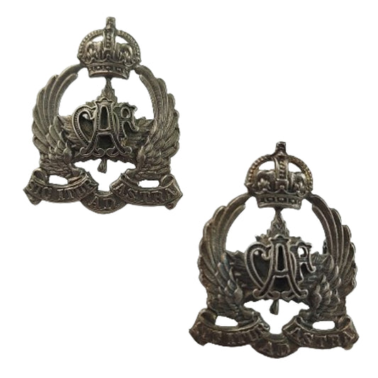 Pre-WW2 CAF Canadian Air Force 1920-1924 Collar Badge Pair