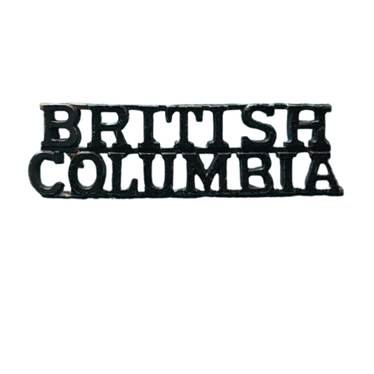 WW2 Canadian British Columbia Regiment Brass Shoulder Title