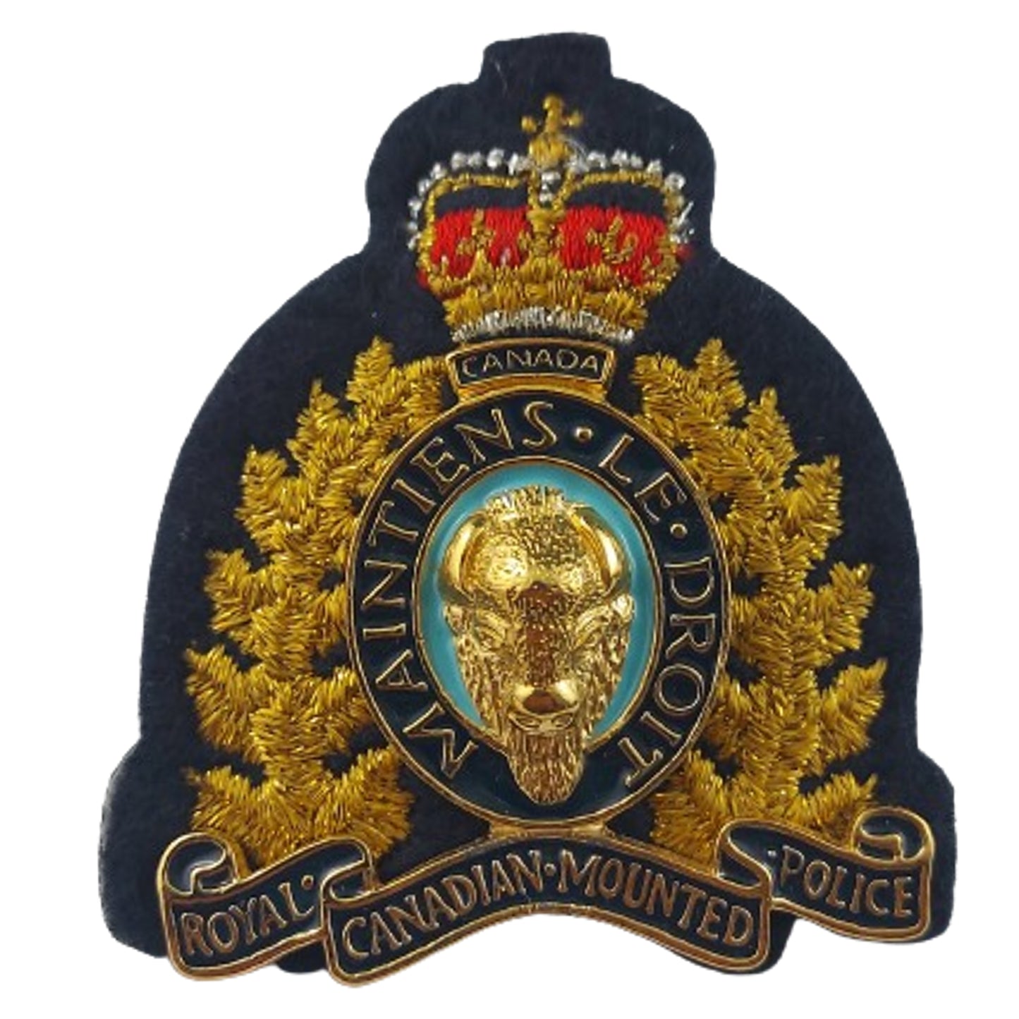 QEII RCMP Royal Canadian Mounted Police Officer's Cap Badge