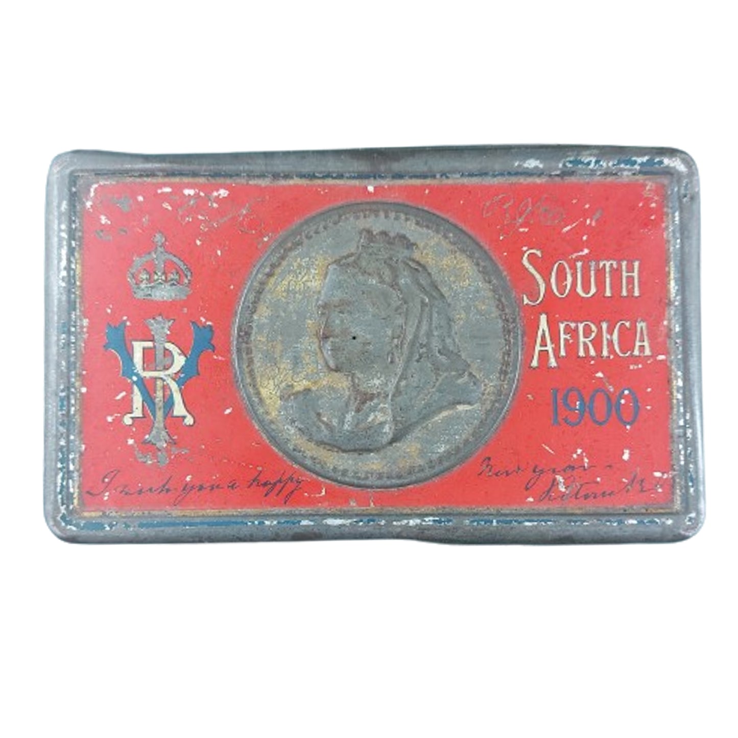 Pre-WW1 Boer War South Africa 1900 New Year Chocolate Tin