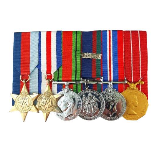 WW2 Canadian Medal Set With Named CD Canadian Decoration - RCASC / RCEME