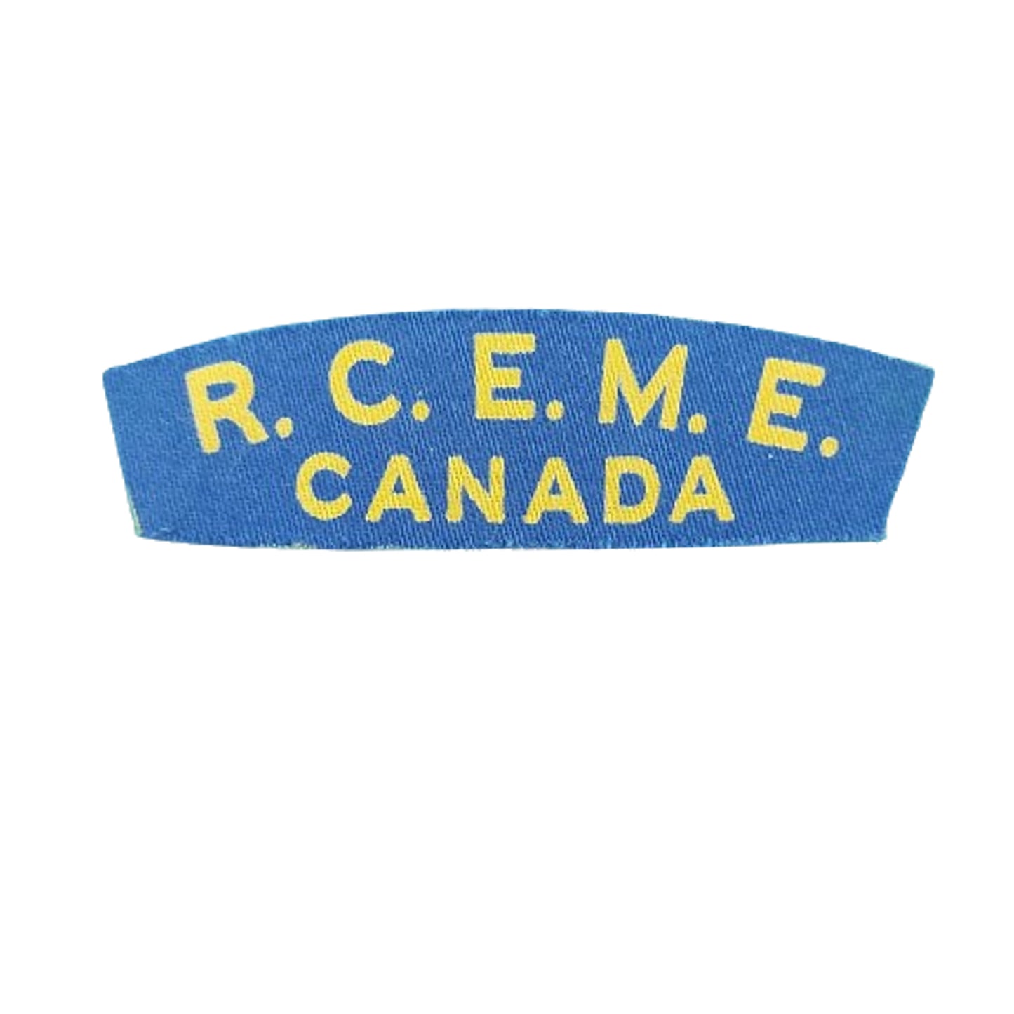 WW2 RCEME Royal Canadian Electrical Mechanical Engineers Canvas Shoulder Title