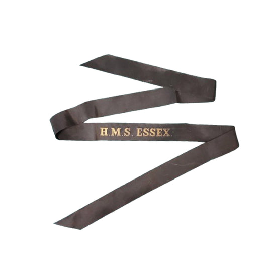 WW2 British RN Royal Navy HMS Essex Cap Tally Full Length