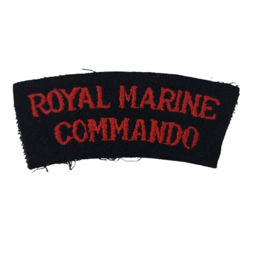 Post-WW2 British Royal Marine Commando Cloth Shoulder Title