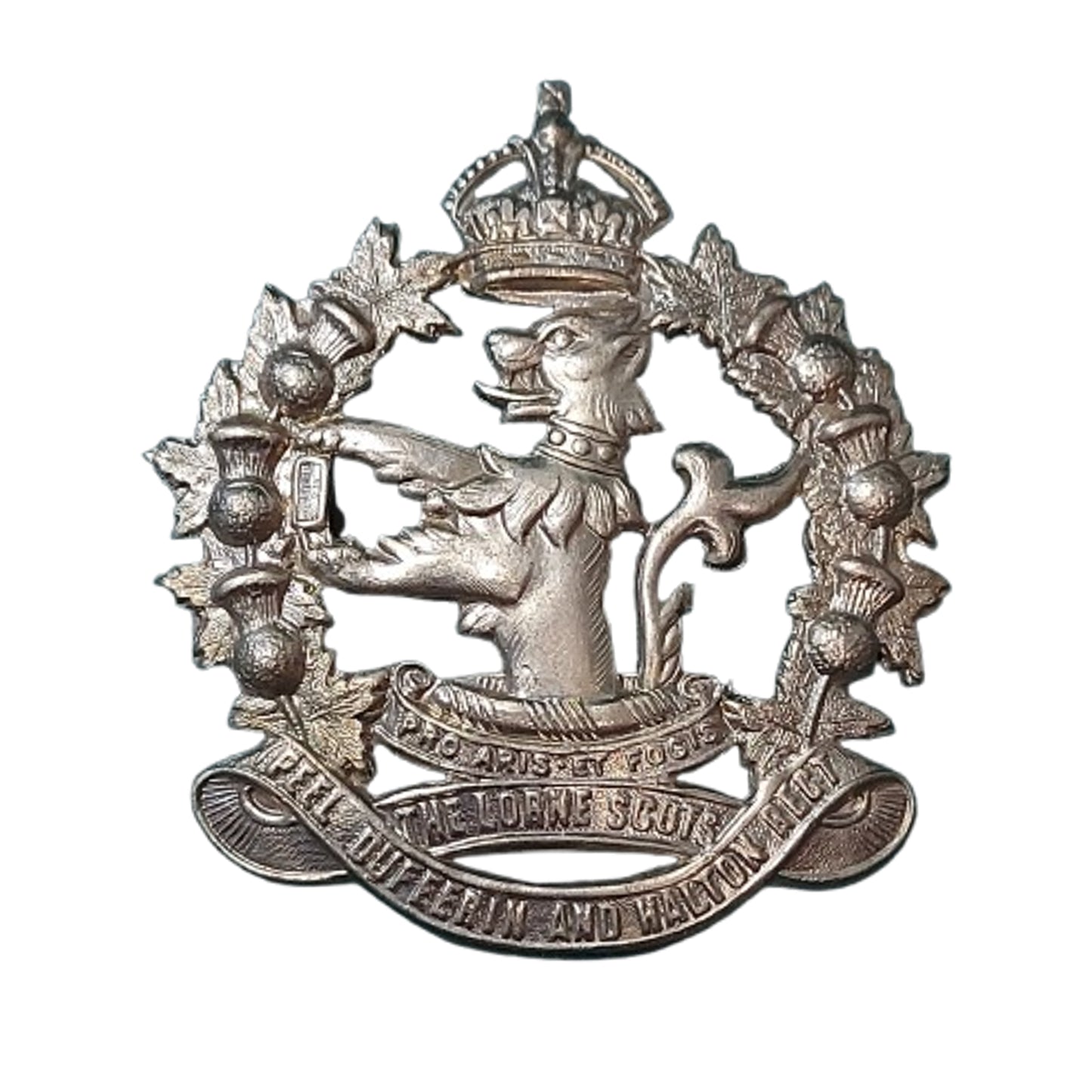 WW2 Canadian Lorne Scots Peel Dufferin & Halton Regiment Cap Badge