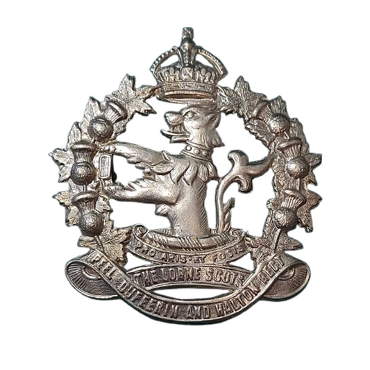 WW2 Canadian Lorne Scots Peel Dufferin & Halton Regiment Cap Badge