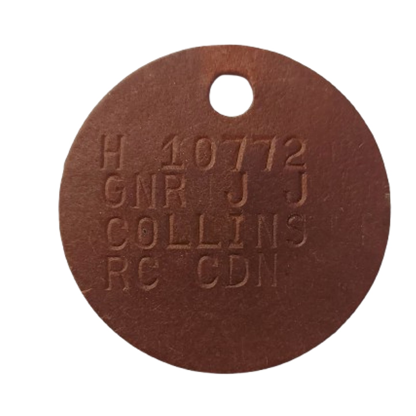 WW2 Canadian I.D. Identification Tag No.10 District Depot (Personal Selection Board)