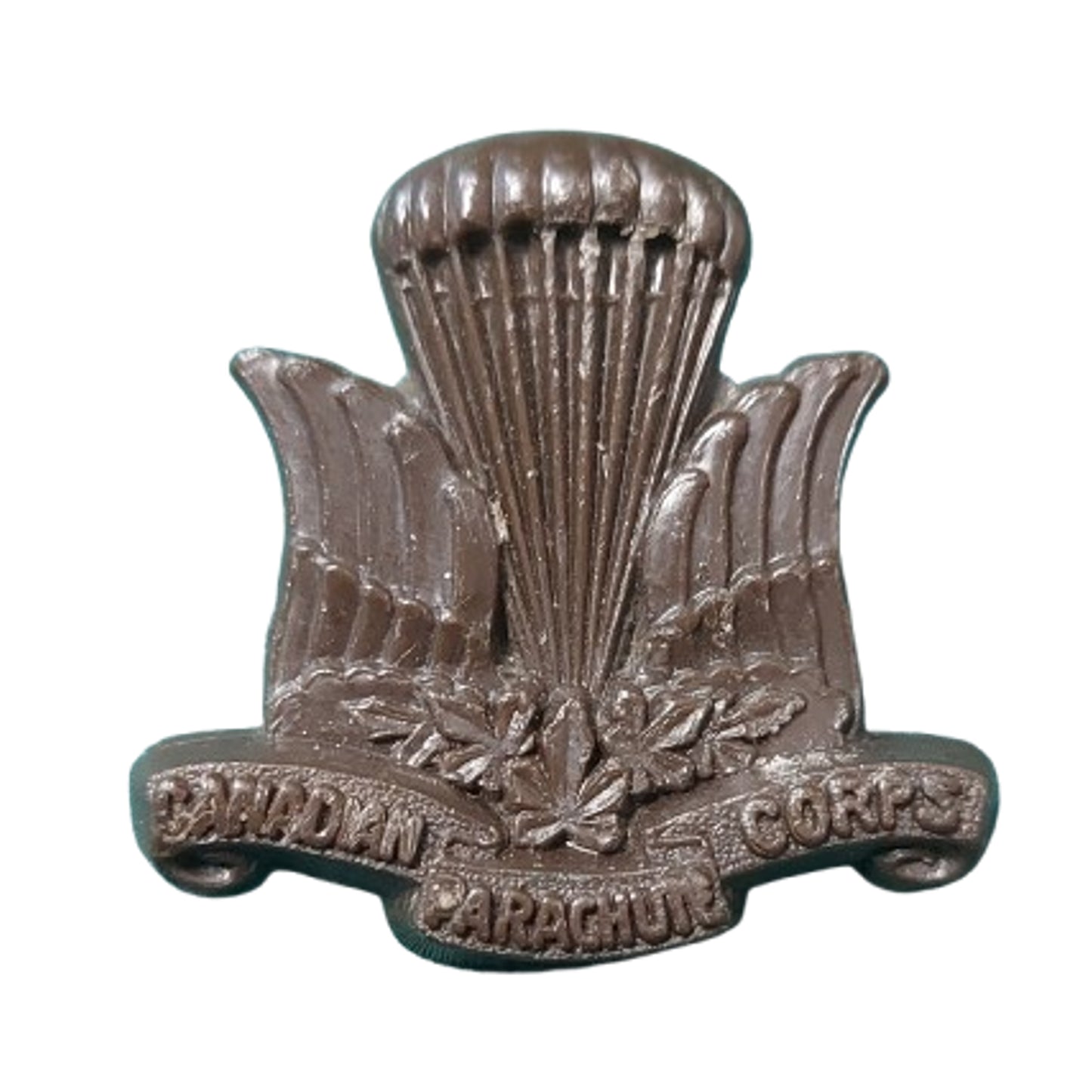 WW2 Canadian Parachute Corps Plastic Economy Cap Badge With Pin