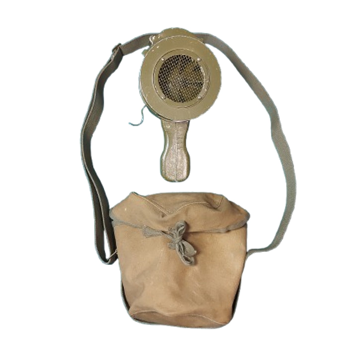 WW2 United States U.S. Hand Held Air Raid Siren In Issue Carry Bag