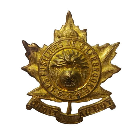 WW2 Canadian Sherbrooke Fusiliers Regiment Cap Badge