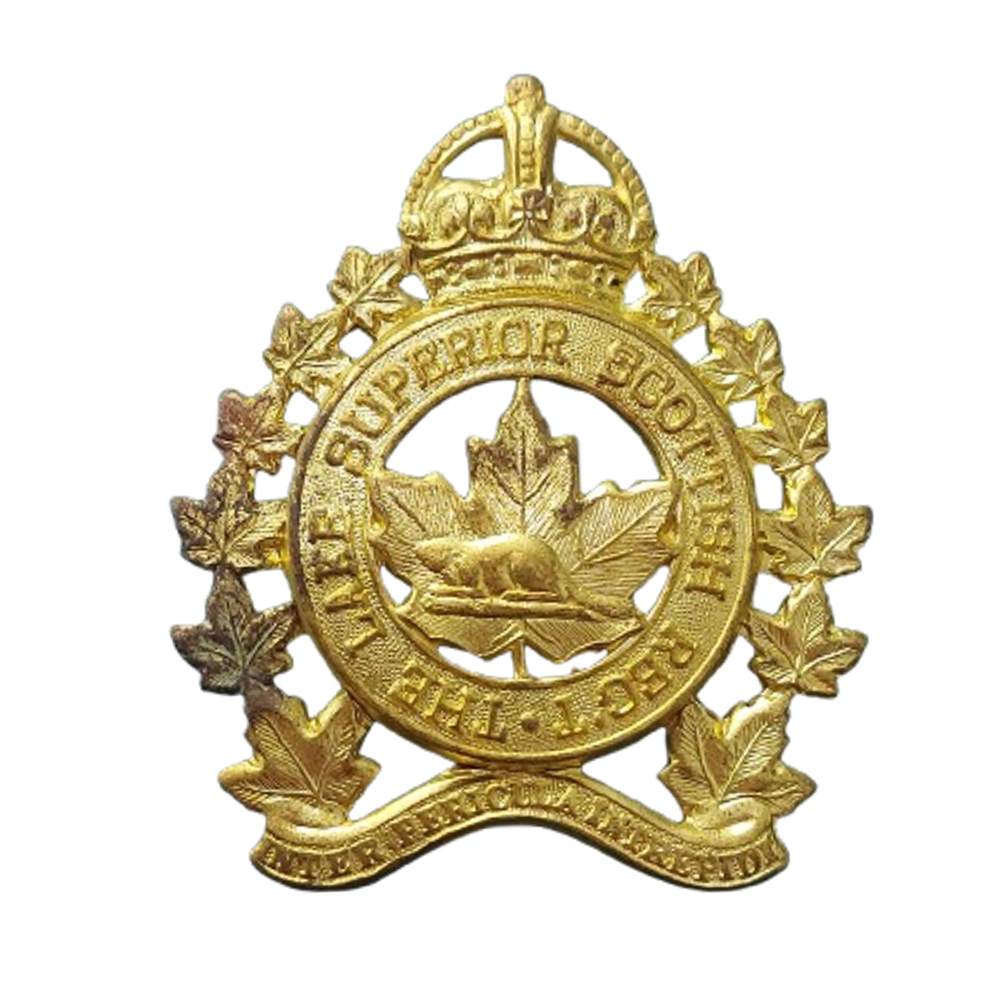 WW2 Canadian Lake Superior Scottish Regiment Cap Badge