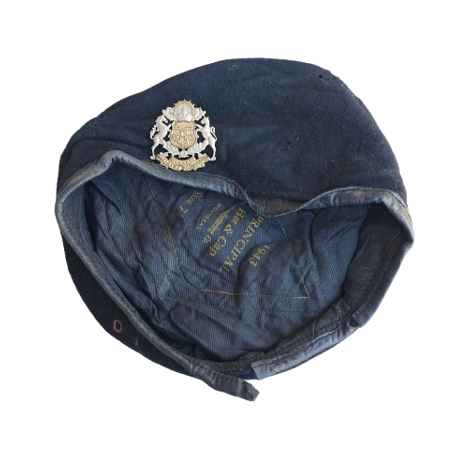 WW2 Canadian 14CTR Calgary Tank Regiment Beret With Badge 1943