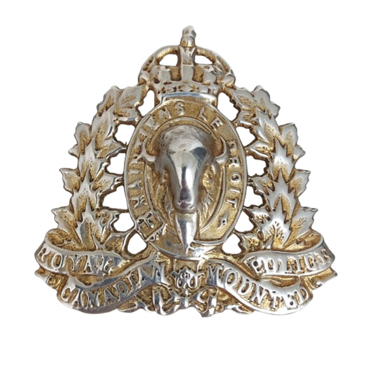 WW2 Royal Canadian Mounted Police RCMP Cap Badge #1