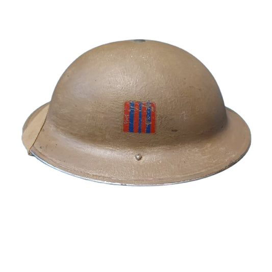 WW2 Canadian RCE Royal Canadian Engineers Flashed Mk.II Camouflage Helmet 1942