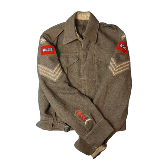 WW2 Canadian RCCS Royal Canadian Corps Of Signals Battle Dress Tunic 1943