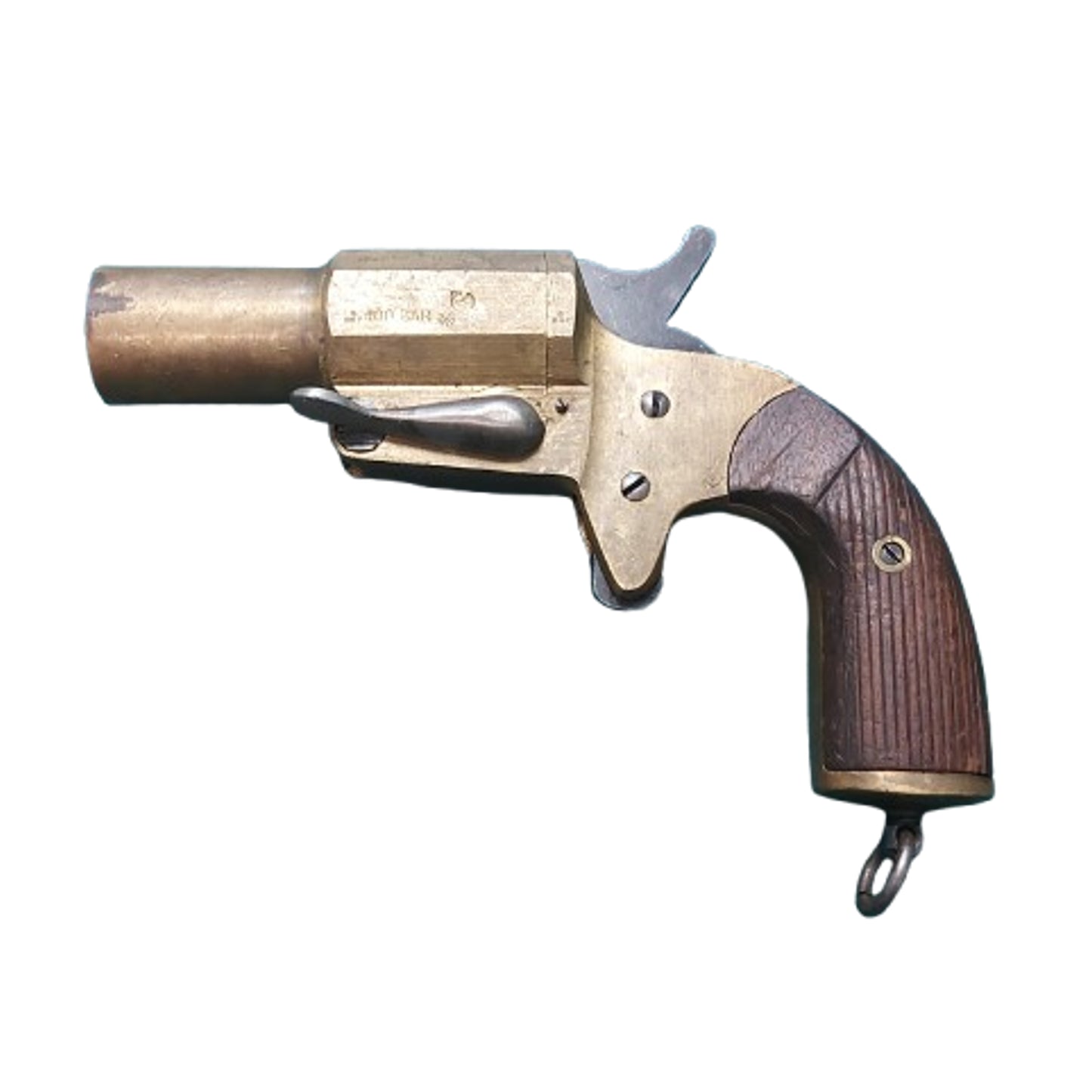 WW1 Canadian Issue AH. Fox Mk. IV Brass Flare Pistol C-Broadarrow