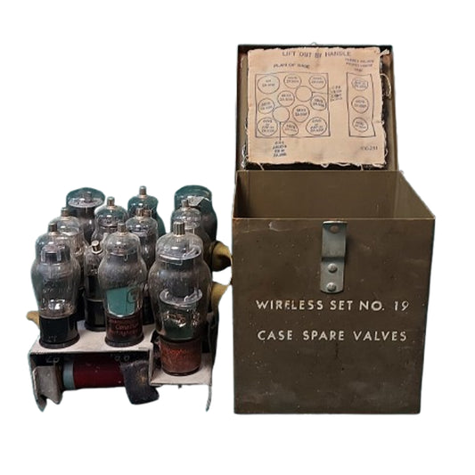 WW2 Canadian 19 Wireless Set Spare Valves Case With Tubes