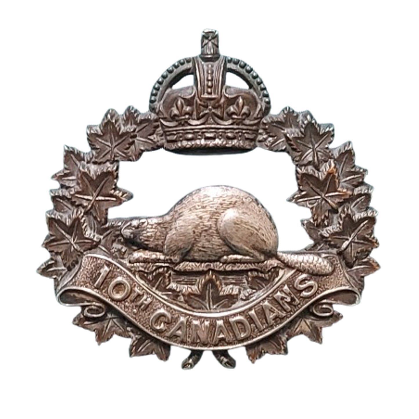 WW1 Canadian 10th Battalion Officer's Cap Badge Hicks & Sons