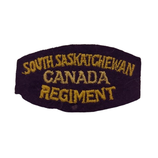 WW2 Canadian South Saskatchewan Regiment of Canada Cloth Shoulder Title
