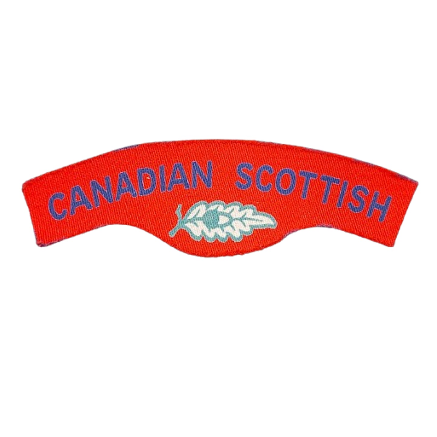 WW2 Canadian Scottish Printed Canvas Shoulder Title