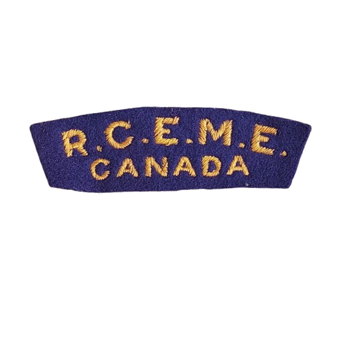 WW2 Canadian RCEME Electrical Mechanical Engineers Cloth Shoulder Title