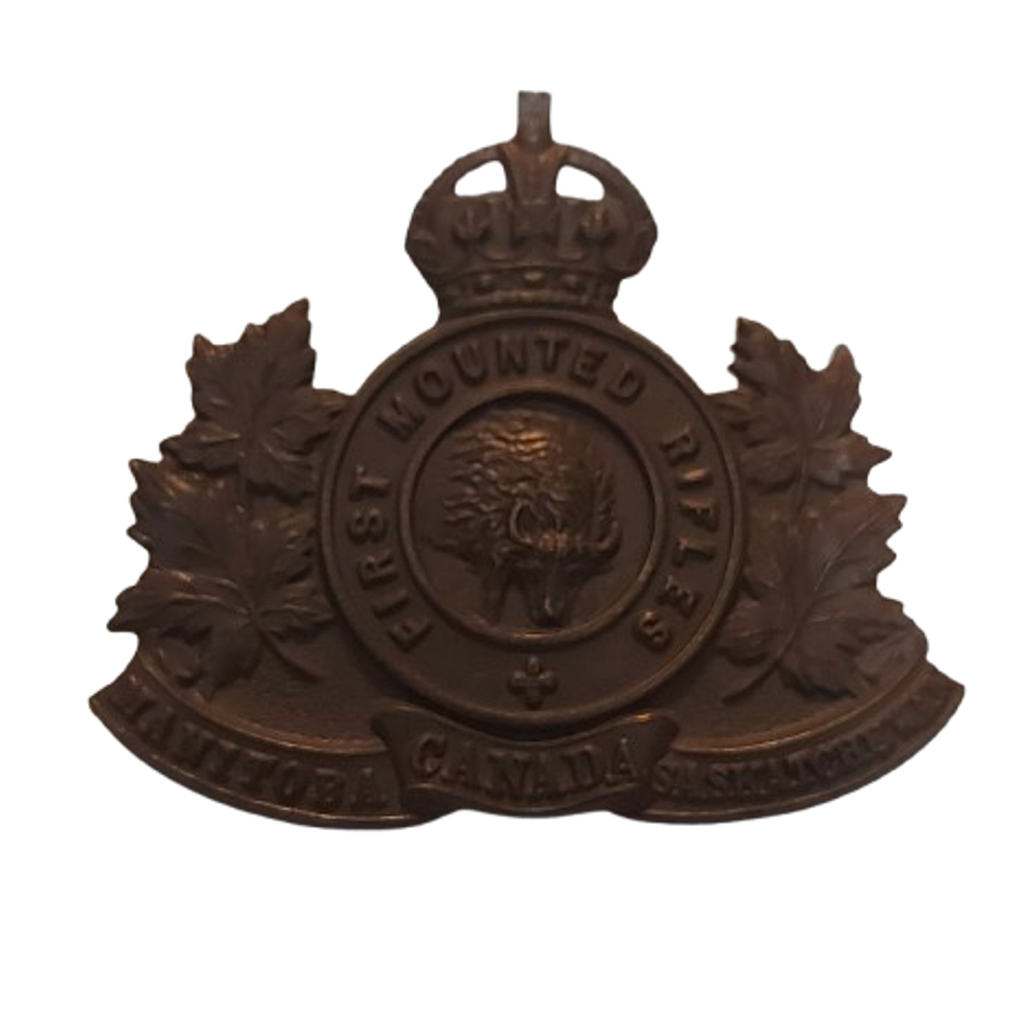 WW1 Canadian CEF 1st CMR Canadian Mounted Rifles Cap Badge