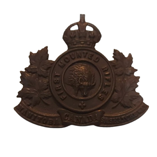 WW1 Canadian CEF 1st CMR Canadian Mounted Rifles Cap Badge