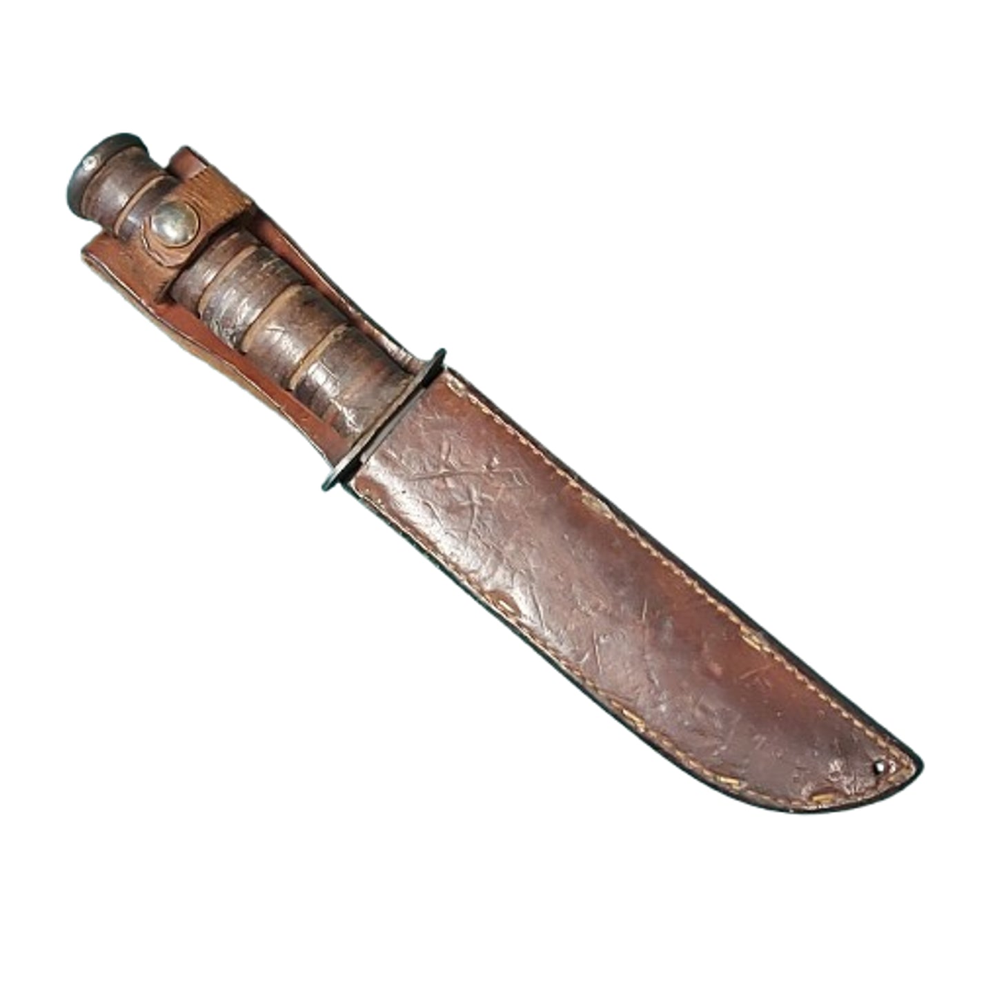 WW2 United States Navy USN Ka-Bar Mk.2 Fighting Knife In Scabbard