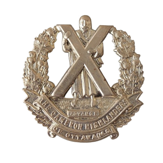 WW2 Canadian The Cameron Highlanders of Ottawa M.G. Cap Badge