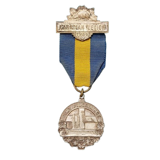Pre-WW2 Canadian Legion Vimy Pilgrimage Participant's Medal 1936