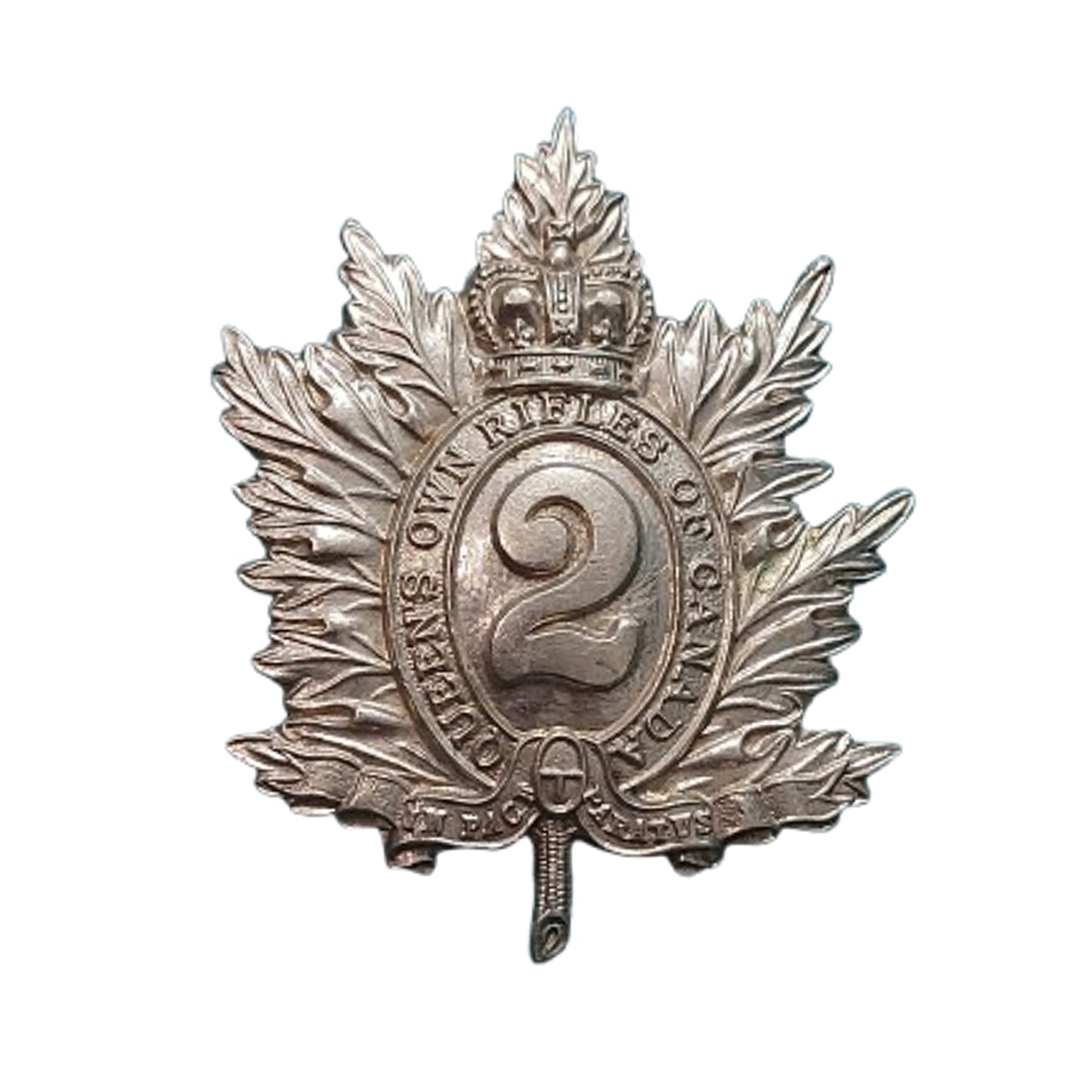 WW2 Canadian The Queen's Own Rifles Of Canada Cap Badge