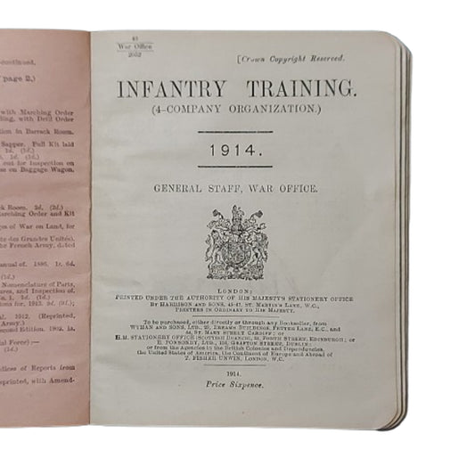 WW1 British Canadian Infantry Training Book 1914