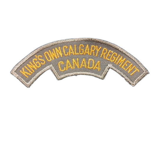 Post-WW2 Canadian KOCR King's Own Calgary Regiment Cloth Shoulder Title