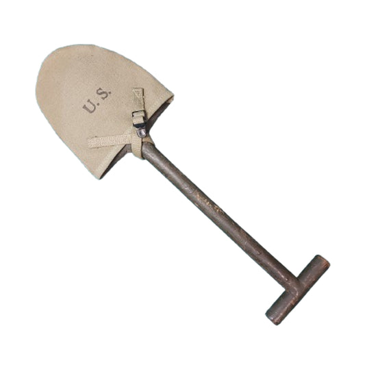 WW2 United States Army M1910 T-Handle Field Shovel With Carrier 1943