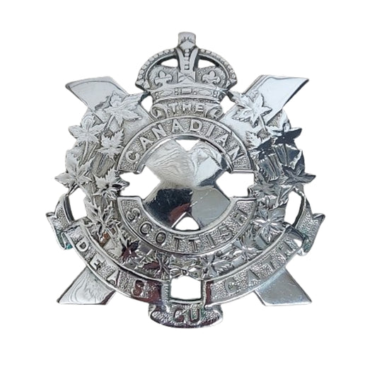 WW2 Canadian Scottish Officer's Cap Badge Birks
