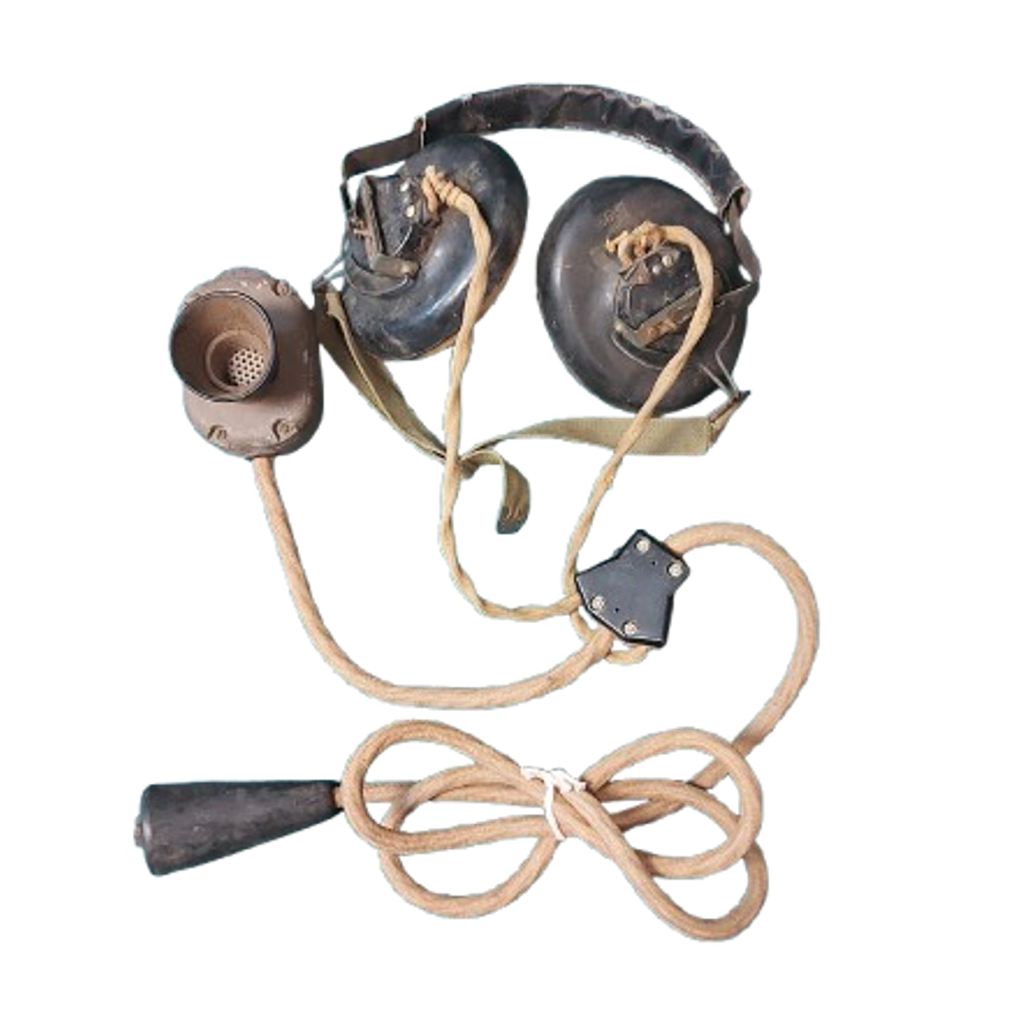 WW2 Canadian Wireless 19 Radio Set Headset And Chest Microphone
